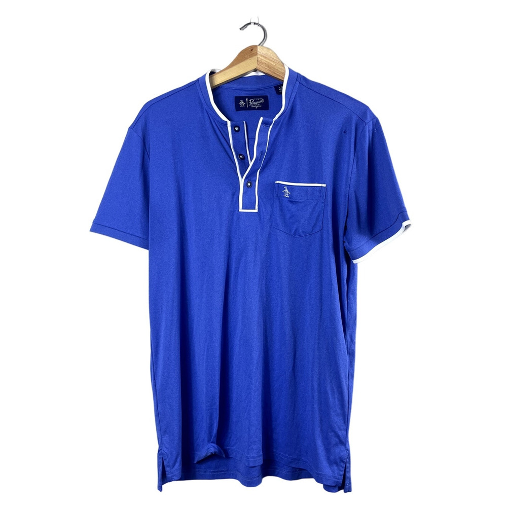 Men's Blue Original Penguin Polo Shirt L